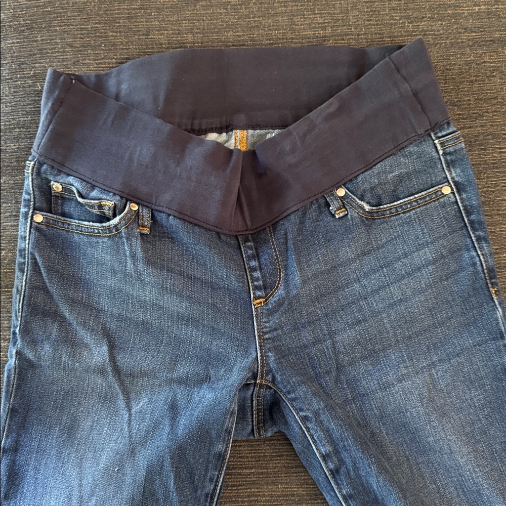 GAP Maternity True Skinny Jeans with Black Waistband